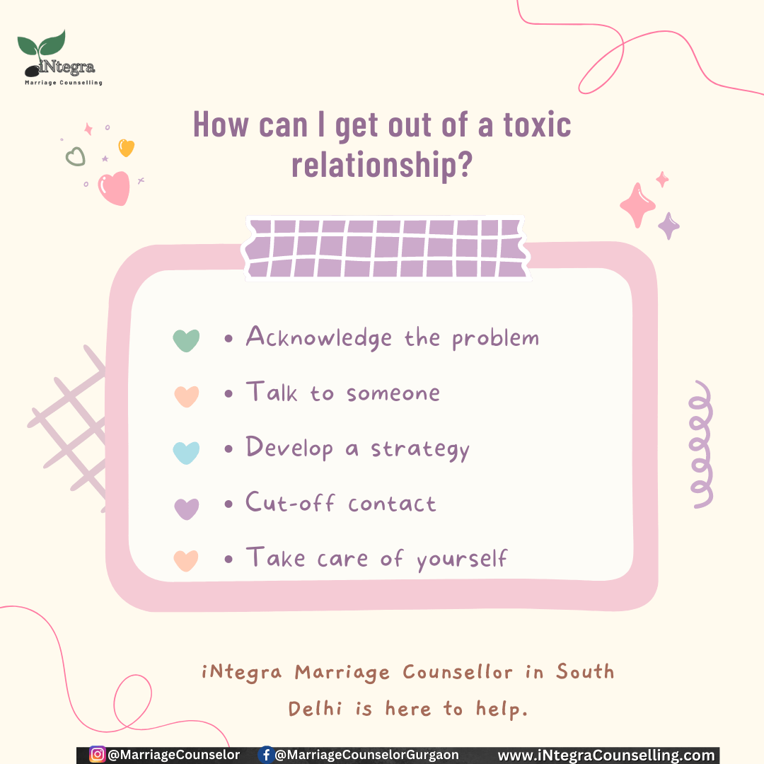 How can I get out of a toxic relationship - Best Marriage Counsellor in South Delhi Greater Kailash GK1